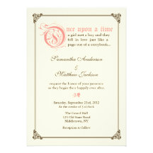 Storybook Fairytale Wedding Invitation - Pink