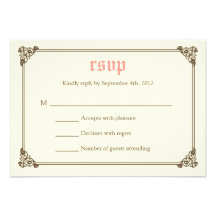 Storybook Fairytale Wedding RSVP Card - Pink Announcements