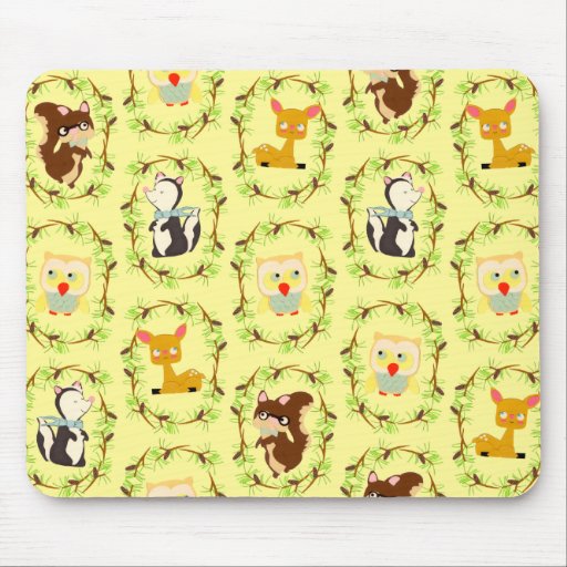 storybook forest mousepads