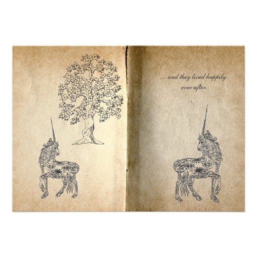 Storybook Perfect Unicorn Wedding Invitation