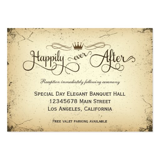 Storyline Formal Wedding Reception Card Business Card Templates (front side)