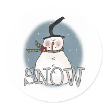 Stovepipe Hat Snowman stickers