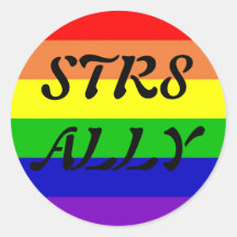 STR8 ALLY ROUND STICKER