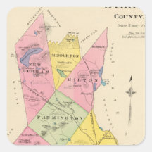 Strafford County, NH Square Stickers