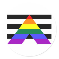Straight Allies Round Sticker