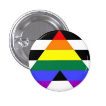Straight Ally Flag Button