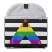 Straight Ally Pride distressed Sleeves For MacBook Pro