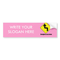STRAIGHT AS AN ARROW BUMPER STICKERS