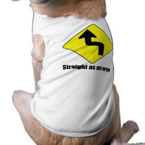 STRAIGHT AS AN ARROW DOGGIE TEE SHIRT