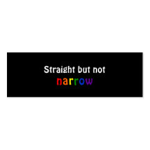 Straight but not narrow (bookmark, dark) business card