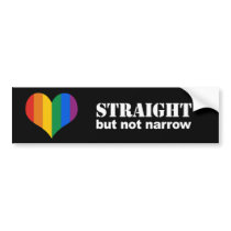 Straight but not narrow Bumper Sticker bumper stickers