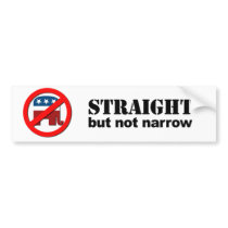 Straight but not narrow bumper stickers