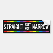 Straight But Not Narrow Bumper Sticker