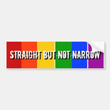 STRAIGHT BUT NOT NARROW BUMPER STICKER