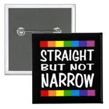 Straight But Not Narrow Button - Square