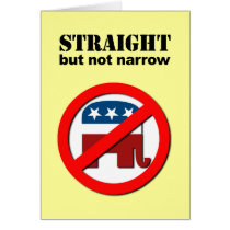 Straight but not narrow greeting card