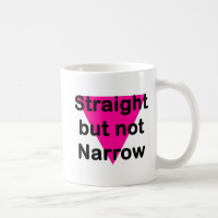 straight but not narrow classic white coffee mug