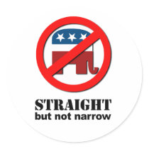 Straight but not narrow stickers