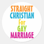 Straight Christian for Gay Marriage Sticker