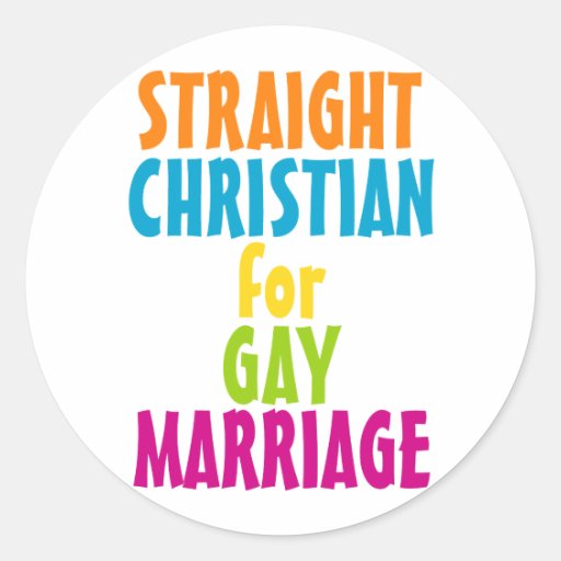 Straight Christian for Gay Marriage Sticker