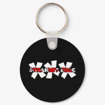 Straight Edge 07 Black keychains