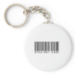 Straight edge barcode key chain