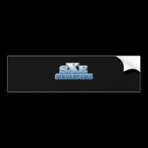 Straight edge blue logo bumper stickers