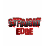 Straight Edge on black shirt