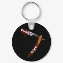 Straight Edge Straight Razor keychains