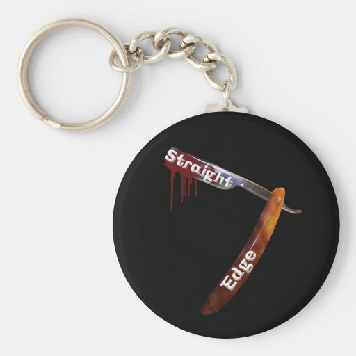 Straight Edge Straight Razor Keychain