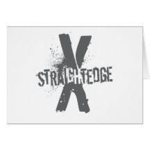 Straight Edge X dark grey Cards