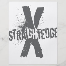 Straight Edge X dark grey Custom Flyer
