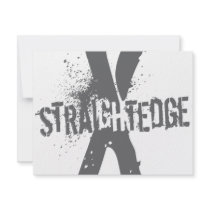 Straight Edge X dark grey invitations