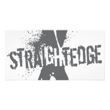 Straight Edge X dark grey Photo Card