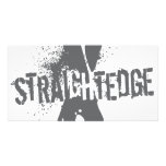Straight Edge X dark grey photo cards