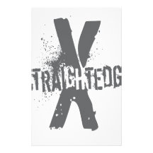 Straight Edge X dark grey Stationery Design
