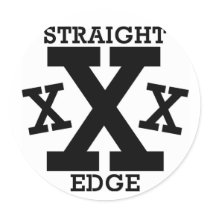 Straight edge xxx stickers