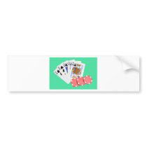 Straight Flush bumper stickers