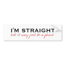 Straight phase bumper sticker bumper stickers