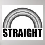 Straight Pride Rainbow Print