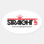 Straight Up! Oval Stickers