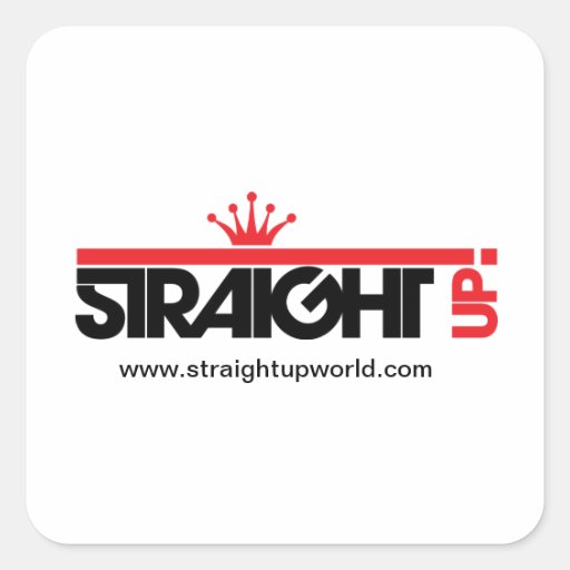 Straight Up! Square sticker