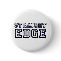 StraightEdge Pinback Button