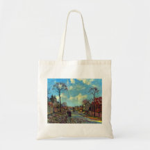 Strait of Louveciennes by Camille Pissarro Bags