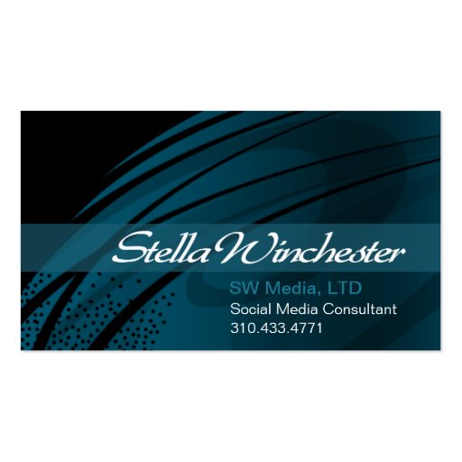 Strands Trendy Stylish Business Card template (front side)