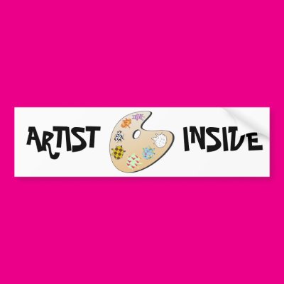Strange Artists Palete s Zazzle_bumpersticker