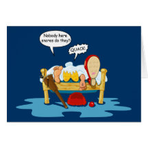 Strange Bedfellows (blank) Greeting Card