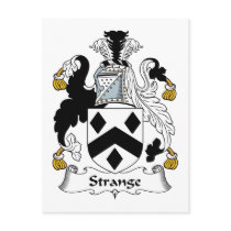 Strange Family Crest postcards by coatsofarms Strange Family Crest postcards