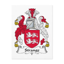 Strange Family Crest postcards by coatsofarms Strange Family Crest postcards