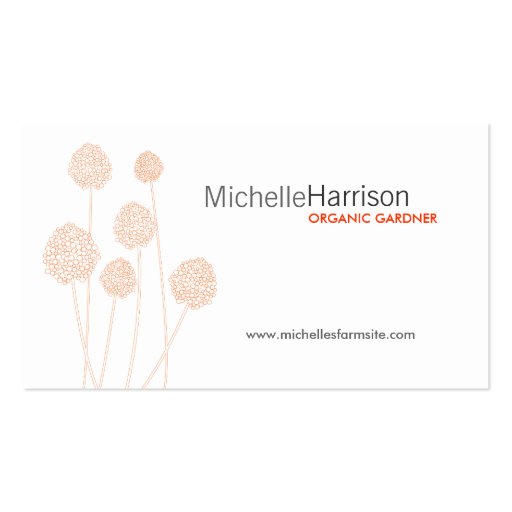 STRANGE FLOWERS Business Card (front side)